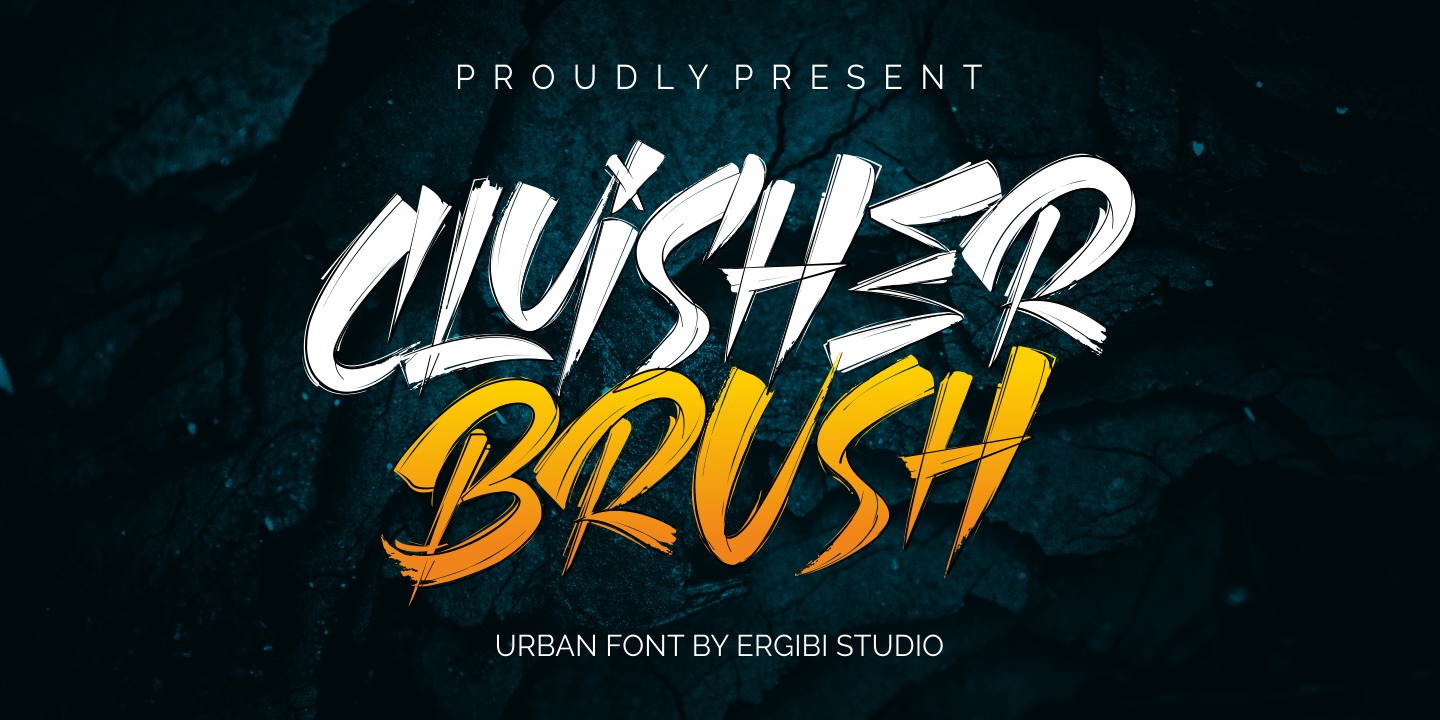Cluisher Brush Brush Line Font preview